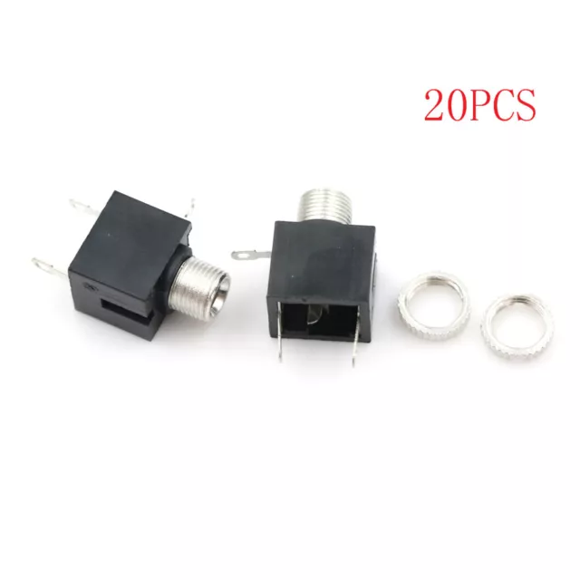 20pcs 3.5mm Female Connector 3 Pin Headphone Jack Socket Mono Channel PJ-301M..b