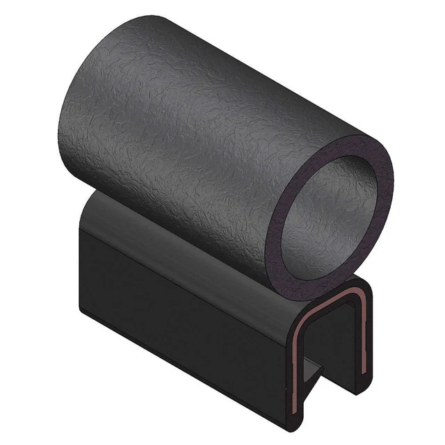 TRIM LOK INC 6100B3X1/4C-25 Trim Seal,Alum Clip,0.42 In W,25 Ft