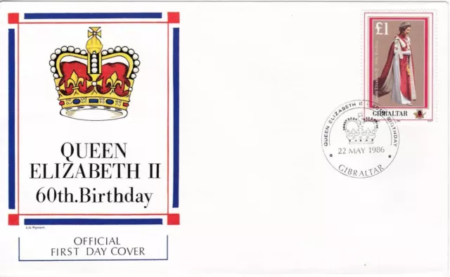 FDC Z06 Gibraltar 1986 Queen Elizabeth II CV 4.50 eur