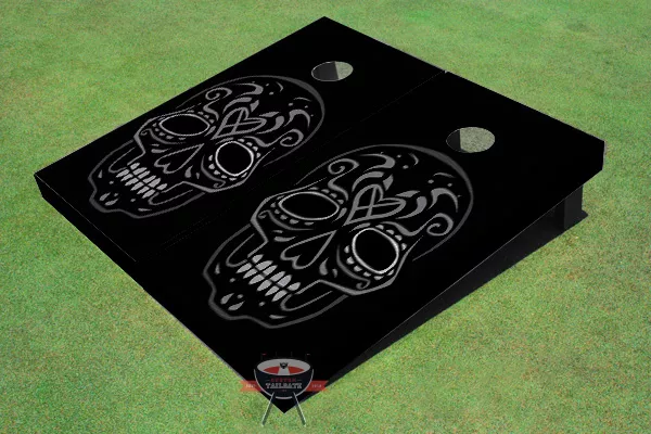 Dia De Los Muertos Negra Cornhole Board Set