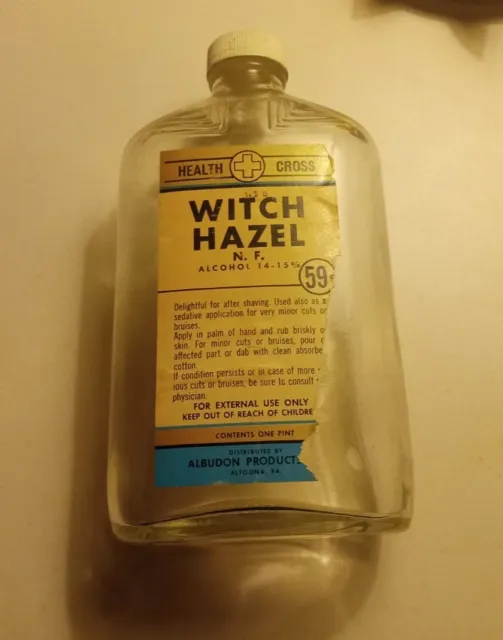 Vintage Health Cross Witch Hazel Bottle 1 Pint 59¢