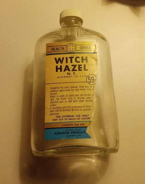 Vintage Health Cross Witch Hazel Bottle 1 Pint 59¢