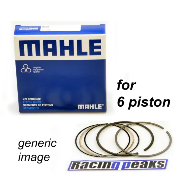 Mahle piston rings x6 for Porsche 911 997 3.8 Carrera M97.01 2004-2008