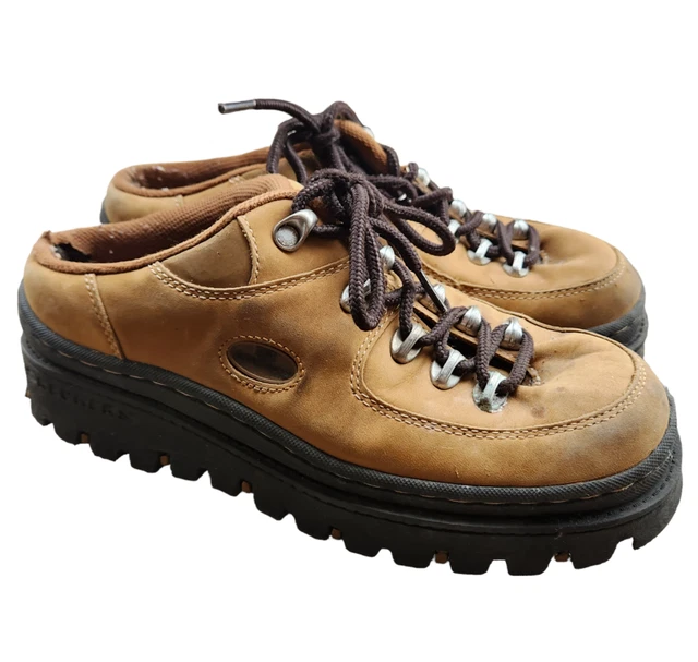 Vintage 90s Skechers Jammers Tan Brown Chunky Platform Mule Sneakers Size 9.5