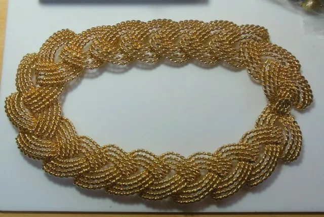 Vintage Massive Heavy Gold-tone Chunky Runway Statement Chain Link Necklace