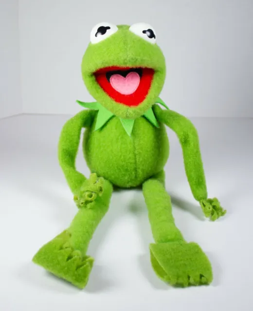 Vintage 1985 Muppets Kermit Doll, Stuffed Plush, Hasbro Softies 18" - Jim Henson