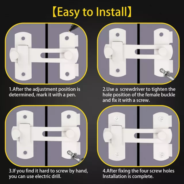 Sliding Door Barn Lock Latch Bifold Door Bolt Cabinet Closet Flip Door Latches