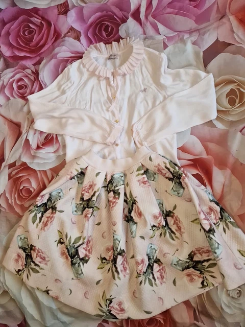 Girls Designer Monnalisa Outfit Size 10-11 Years.  See description