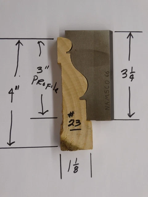 Shaper / Molder Custom Corrugated Back / CB Knives For 1 1/8" x 4"+ Casing