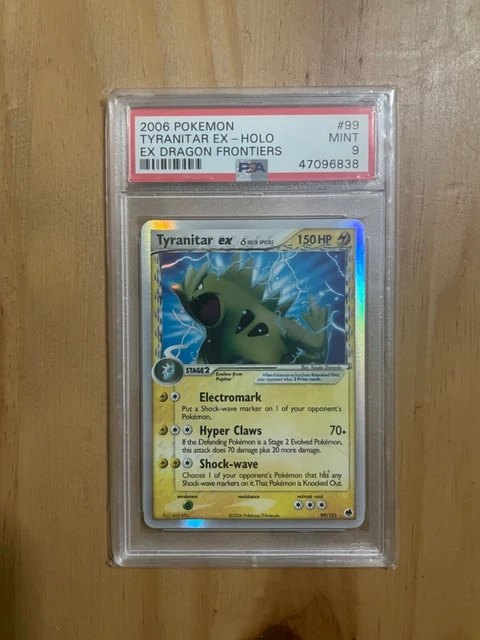 2006 Pokemon Tyranitar EX Holo 99/101 EX Dragon Frontiers PSA 9 Mint
