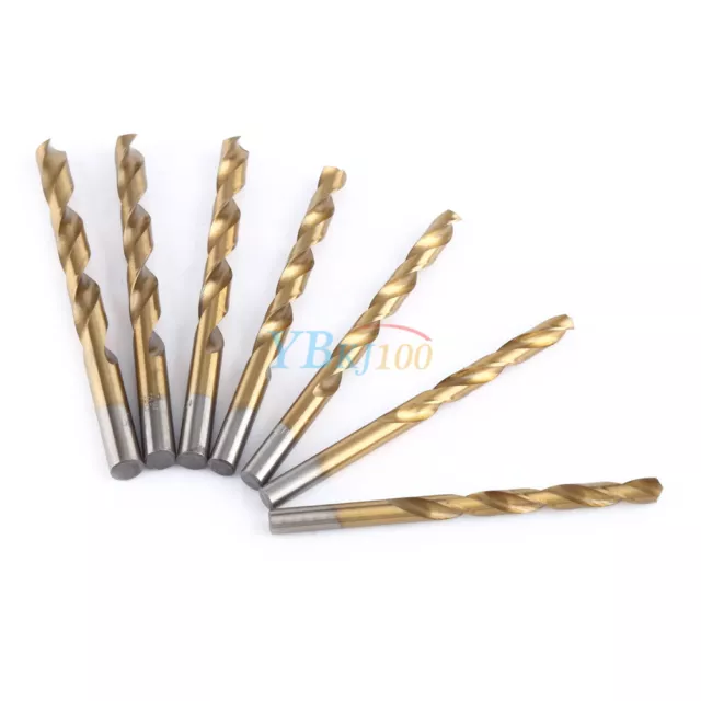 19pc HSS Metric Drill Bit Set Titanium Coated Twist Drills Metal Wood 1-10mm coi 3