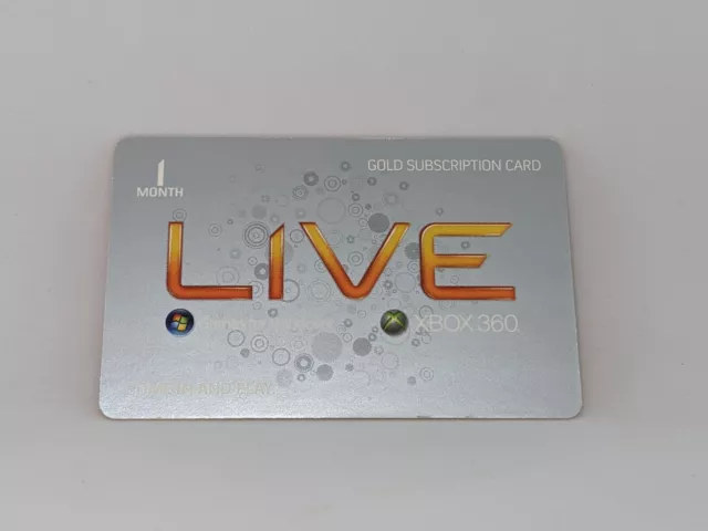 [360] 1 Month XBOX Live Gold Subscription Trial Card, Microsoft Xbox 360 Windows
