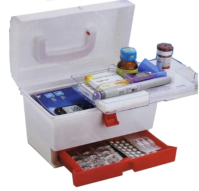 Mehrzweck- Plastik Medizin Erste Hilfe Set Aufbewahrungsbox Kosmetik Ordner Box