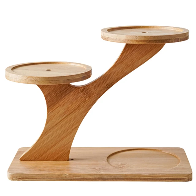 Étagère Support Plantes Bois Massif - Mini Étagère Fenêtre, Bureau, Cosmétique, Succulentes - Style Rustique