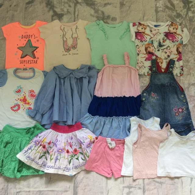 Girls Clothes Bundle 2-3 Years Tops Shorts Skirts Vests Dress M&S RI George Etc
