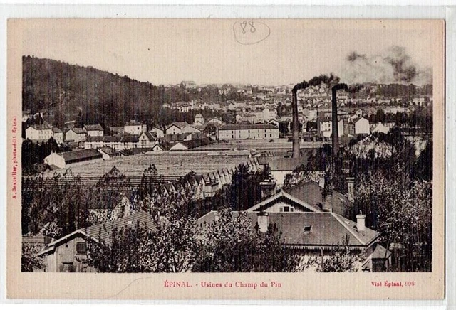 Carte Postale Ancienne Épinal 88 - Photo D'ouvriers En Usine - Début 1900