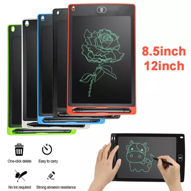 8.5/12'' Electronic LCD Digital Writing Tablet Pad Board Drawing Graphics Kids