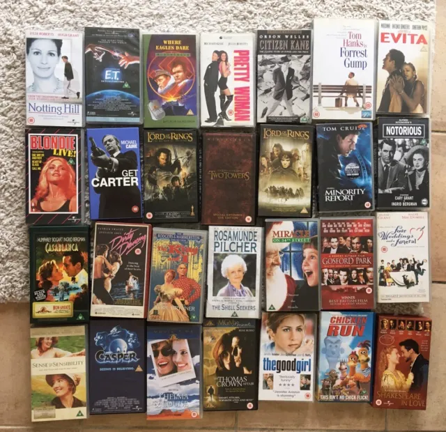 55 X Job Lot Bundle Of VHS Video Tapes - MIXED LOT