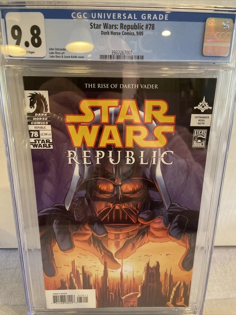 Star Wars Republic #78 Cgc 9.8 Rise Of Vader Clone Wars Comic Key 2005