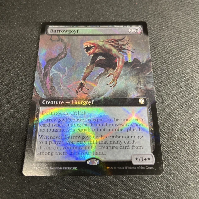 MTG BARROWGOYF (EXTENDED Art) (Ripple Foil) R Commander: Modern