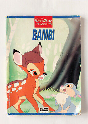 Libro illustrato per bambini " Bambi " di Walt Disney Classico del 1992