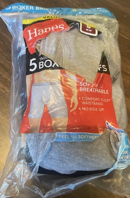 Hanes Boxer Briefs 3-Pack Men's Tagless Comfort Flex Waistband Soft Tag Free