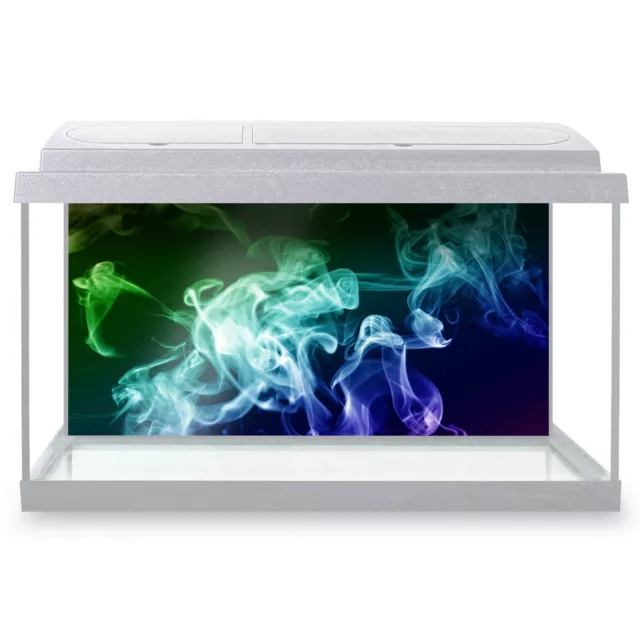 Arrière-plan aquarium 90 x 45 cm - encre colorée fumée vape verte #14288