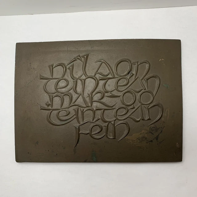 Vintage Gaelic Proverb 27 Cold Cast Plaque WIld Goose Studio Kinsale Ireland Old