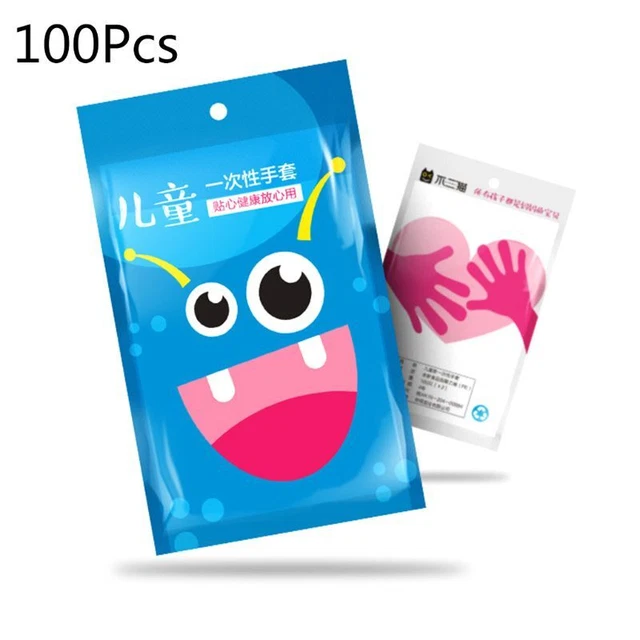Transparent Disposable Gloves 100pcs Kids Garden Gardening Agriculture Plants