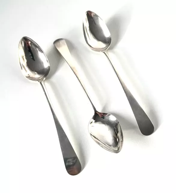 1804 Scottish Provincial PAISLEY Sterling Silver Set of 3 Tea Spoons W.Hannay