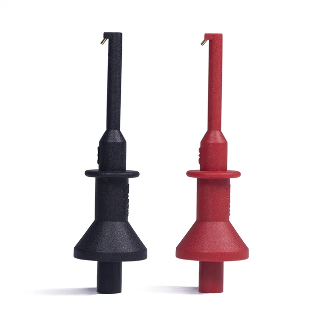 12 Pezzi Ganci Di Prova Elettrici - Con Cavo Maschio 20cm, 6 Colori, Per Test Circuiti E Elettronica