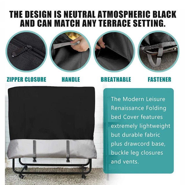Aaaspark Waterproof Rollaway Bed Cover - Breathable Oxford Fabric Folding Bed Dust Protector, Fits Twin 38-Inch 3 thumbnail image