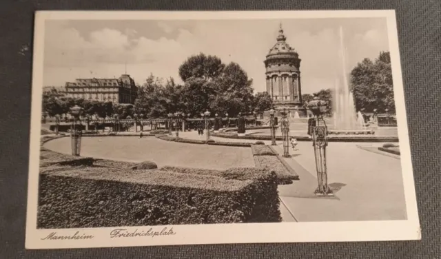 Mannheim - Friedrichsplatz - sehr alte Postkarte (110)