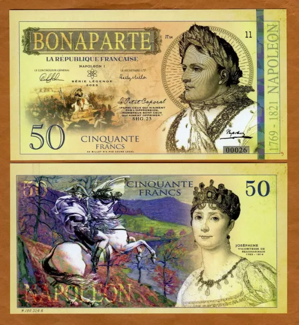 France, 50 Francs, Private Issue Polymer, 2023 Napoleon