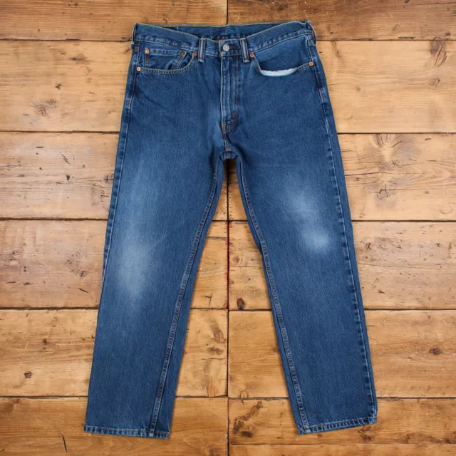 Vintage Levis 505 Jeans 34 x 30 Medium Wash Straight Blue Red Tab Denim