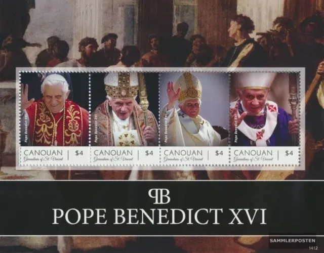 St. Vincent - Canouan 363-366 Kleinbogen (kompl.Ausg.) postfrisch 2014 Papst Ben