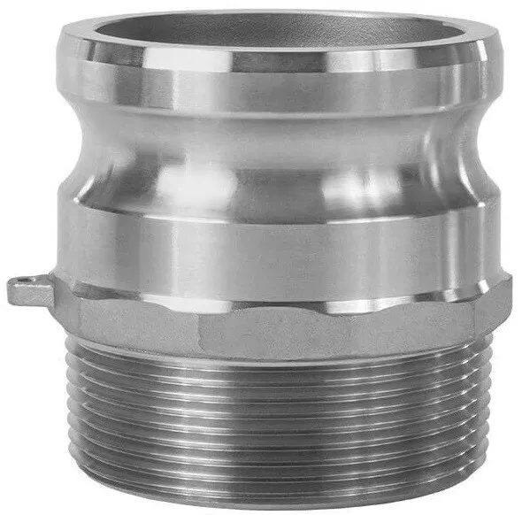 3" Type F Camlock Male NPT x Male Adapter 304 Stainless Steel Hose Fitting