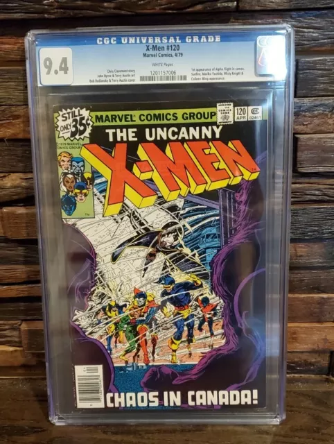 The Uncanny X-MEN #120 CGC 9.4 1st Cameo Appearance of Alpha Flight White Pages