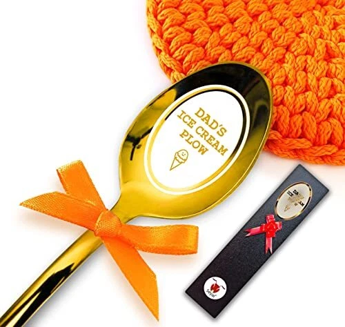 Seyal Dad's Ice Cream Plow Spoon - Gold gift