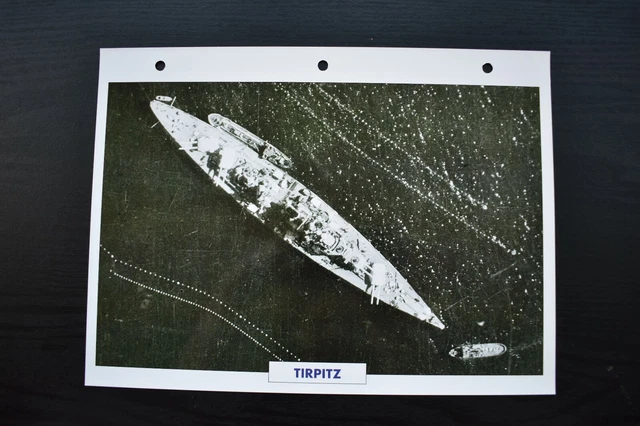 NAVAL CAPITAL SHIP Tirpitz 1939 Battleship Photo Print Maxi Card £3.75 ...