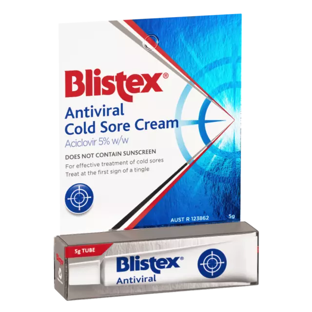 Blistex Antiviral Cold Sore Cream 5g First Sign of Tingling Itching