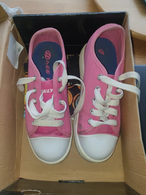 HEELYS FRESH X2 Trainers UK Size 2 pink Fuchsia white Navy Kids Canvas With Box 12.99 PicClick UK