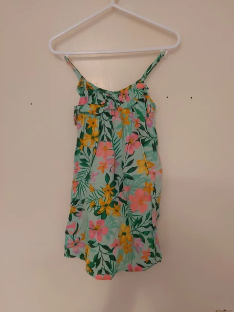 Girls 3 Years Next Summer Green Floral Dress