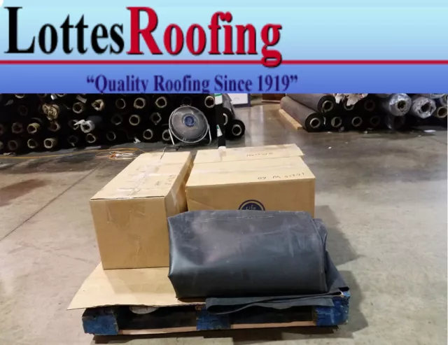 13' x 20' BLACK 45 MIL EPDM RUBBER  ROOF ROOFING BY LOTTES COMPANIES