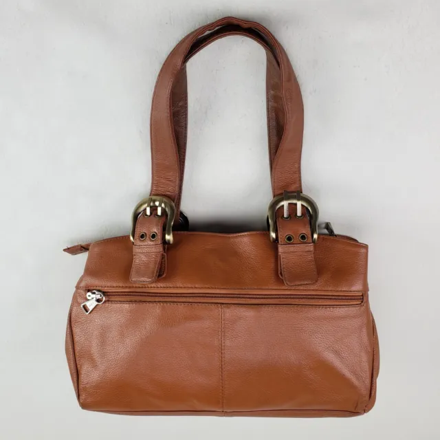 Roma Leather Concealed Carry Purse Brown Shoulder Bag Tote