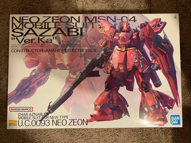 Bandai Hobby Gundam MSN-04 Sazabi Version Ver. Ka MG 1/100 Model Kit USA Seller