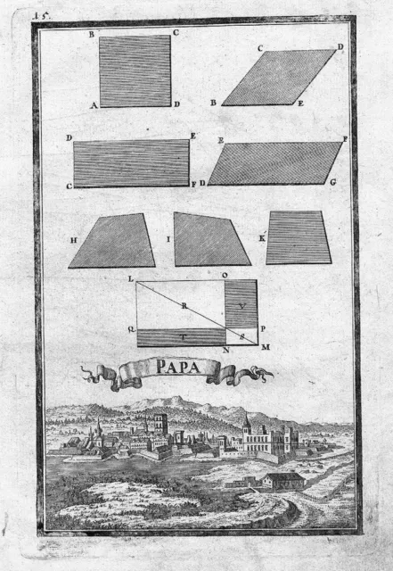 1660 - Papa Veszprem Ungarn Hungary Kupferstich engraving