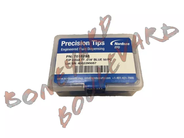 New Nordson Efd 7018298 Smoothflow Tapered, 22Ga Tt, .016" Blue 50Pc