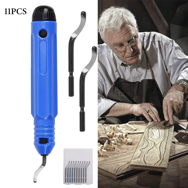 DEBURRING TOOL 11PCS Rotary Deburr Blades Set Metal Kit for Wood Copper ...