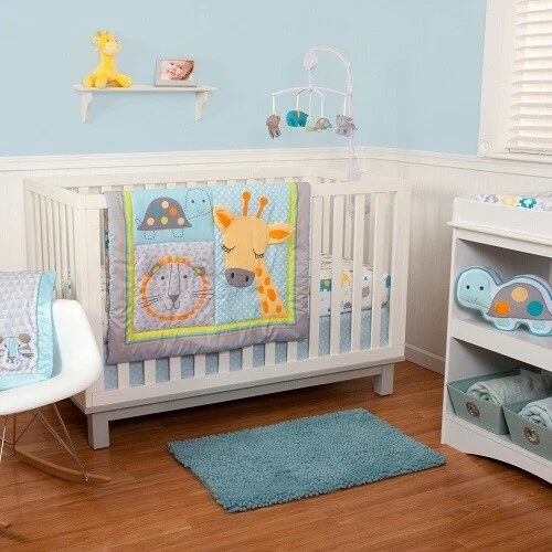 Tender Kisses Jungle Safari 8Pc Crib Bedding Set Include/Mobile/ Sheets/Pillow++